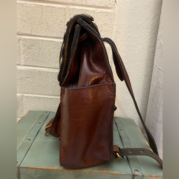 PATRICIA NASH BROWN LEATHER BACK PACK GUC main image 6
